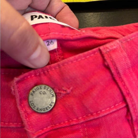 PAIGE Barbie pink skyline ankle peg jeans size 26 - Picture 6 of 13